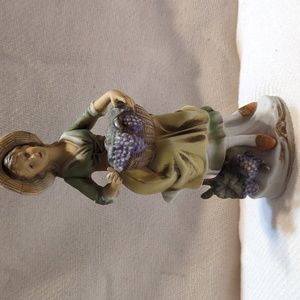 Vintage Homco Lady with Grapes figurine‎